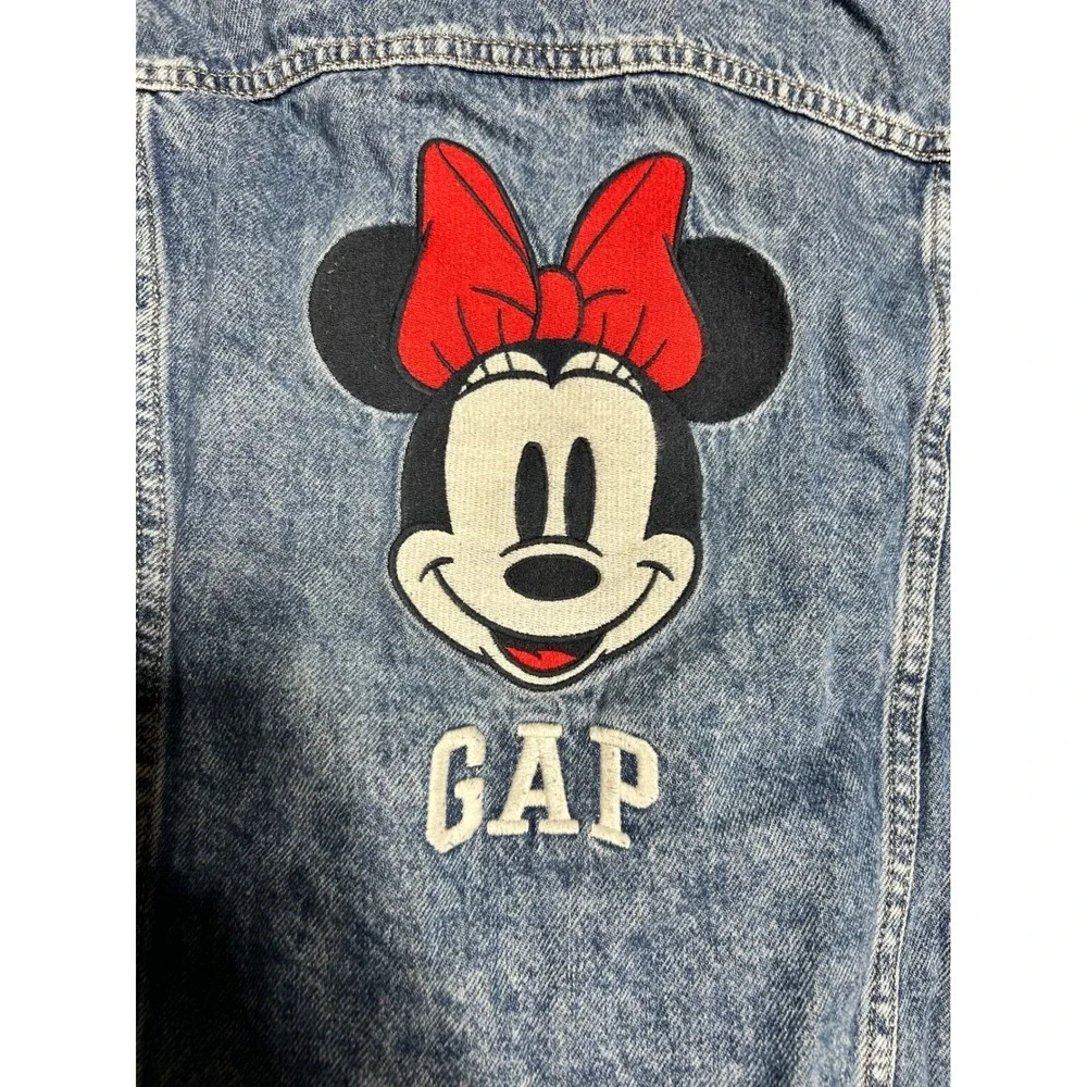 Gap Denim Jacket Kids XXL 14-16 Blue Disney Minnie Mouse Embroidered NWT‎